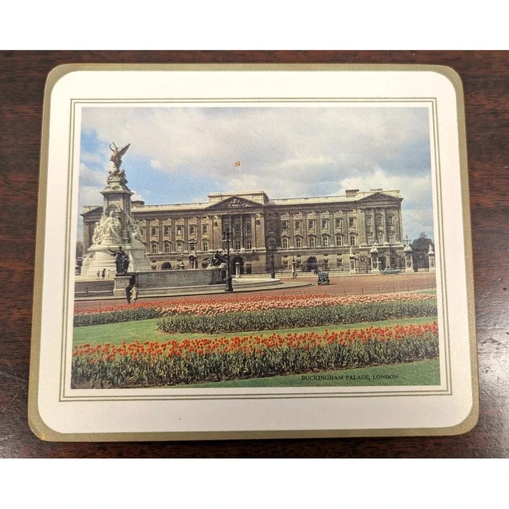 Vintage London Souvenir Cork Backed Placemats Coasters Set of 3 1970s 1980s